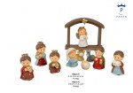 22175 - Set Presepe Bambini con Capanna – 10 Soggetti Resina Set presepe bambini con capanna 4,5 cm e 6 cm 10 soggetti resina