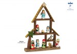 22181 - Gruppo Presepe Spirale su Capanna – 32 cm Resina Gruppo presepe spirale su capanna 32 cm resina