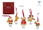 22205 - Decorazioni Natalizie in Metallo Smaltato – G.Box AP Decorazioni natalizie metallo smaltato angelo babbo natale campane