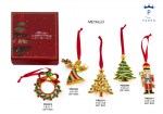 Decorazioni natalizie metallo smaltato e brillantini angelo albero corona generale