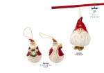22261 - Campanella Testa Babbo Natale Spir. & Babbo Natale Spir. – Porcellana AP Campanella testa Babbo Natale spirale 12,5 cm e Babbo Natale spirale 8 cm porcellana