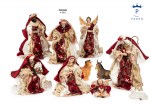22283 - Set Presepe 25,5 cm – 10 Soggetti Resina Stoffa Set presepe 25,5 cm 10 soggetti resina stoffa