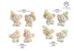 22454 - Elefantino con Palloncini Celeste – 5.9 cm – 2 Assortimenti – Resina Calamita Elefantina con Palloncini Rosa – 5.8 cm – 2 Assortimenti – Resina Calamita Elefantino con Pall Elefantino elefantina palloncini resina calamita celeste rosa