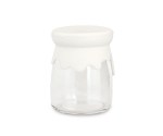 228381 - Barattolo con Coperchio in Silicone Bianco Ø55xH75 mm Barattolo con coperchio silicone bianco 55x75 mm per confetti bomboniere