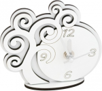 24155B-03 24155B-03 - OROLOGIO IN LEGNO 13X10CM DECORO BIANCO ALBERO