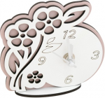 24155T-02 24155T-02 - OROLOGIO IN LEGNO 13X10CM DECORO TORTORA FIORI