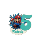 Super Mario Magnete Personalizzato con Nome e Numero Super Mario magnete personalizzato con nome e numero per bomboniere compleanno bimbi