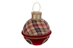 39039 - Appendino Campana Natalizia 23x21x28cm Appendino natalizio grande a forma di campana decorata con motivi tradizionali delle feste