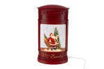 39057 - Porta Lettere Babbo Natale con Luci USB e Batteria – Decorazione Natalizia 13,5×7×25 cm Porta lettere Babbo Natale con luci USB e batteria, dimensioni 13,5x7x25 cm, decorazione natalizia luminosa