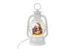Lanterna Sacra Famiglia con luci USB e batteria, dimensioni 10,5x17 cm, decorazione natalizia sacra luminosa