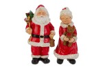 39067 - Babbo e Mamma Natale Assortiti in Resina – Coppia Natalizia Decorativa 10×8×18 cm Babbo e Mamma Natale assortiti in resina, dimensioni 10x8x18 cm, coppia di soggetti natalizi decorativi