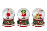 39082 - Ampolle Babbo Natale in Resina 3 Assortite 4,5×4,5×H6 cm Ampolle Babbo Natale in resina assortite 4,5×4,5×6 cm