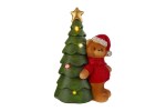 Orsetto natalizio con albero LED 21×27×41 cm