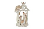 Sacra Famiglia in resina bianca 18×12×33 cm