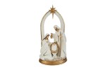 39107 - Sacra Famiglia in Resina Bianca 24×18×H46 cm Sacra Famiglia in resina bianca 24×18×46 cm
