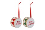39108 - Appendino Tamburo Metallo “Merry” 2 Assortiti 5×5×H3 cm Appendino tamburo metallo Merry 5×5×3 cm