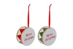 39109 - Appendino Tamburo Metallo “Merry” 2 Assortiti 10×10×H4,5 cm Appendino tamburo metallo Merry 10×10×4,5 cm