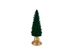 39132 - Albero in Velluto Verde in Resina 7×7×H22 cm Albero natalizio in velluto verde e resina 7×7×22 cm