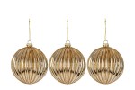 39138 - Set 3 Palline di Natale in Vetro Oro – Diametro 10 cm Set 3 palline natalizie in vetro oro diametro 10 cm