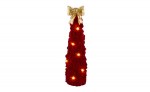 39185 - Albero Fiocco Resina Bordeaux LED – diam.18×H60 cm Albero fiocco resina bordeaux LED 18×60 cm