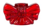 39205 - Portacandela Vetro Fiocco Rosso – 9,5×5,5×5,5 cm Portacandela vetro fiocco rosso 9,5×5,5×5,5 cm