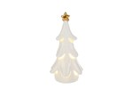 39210 - Albero Bianco LED Porcellana – 9,5×8,5×H18 cm Albero bianco LED porcellana 9,5×8,5×18 cm