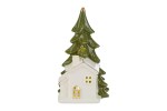 39224 - Albero Casetta LED Porcellana – 11×10,5×H18 cm Albero casetta LED porcellana 11×10,5×18 cm