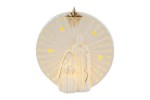 Sacra Famiglia porcellana LED 16×6×17,5 cm