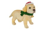 39236 - Cagnolino Natalizio Resina – 32,5×14,5×H27,5 cm Cagnolino natalizio resina 32,5×14,5×27,5 cm