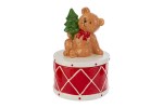 39243 - Scatola Orsetto Natalizio in Ceramica – 12,5×12,5×H18 cm Scatola orsetto natalizio ceramica 12,5×12,5×18 cm