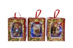 39257 - Pallina Plastica LED Dec. Vintage 3 Assortimenti – Diam. 8 cm Pallina plastica LED Dec. Vintage 3 assortimenti diam. 8 cm
