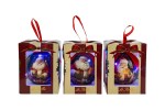 39259 - Pallina Plastica LED Dec. Babbo Natale 3 Assortimenti – Diam. 8 cm Pallina plastica LED Dec. Babbo Natale 3 assortimenti diam. 8 cm