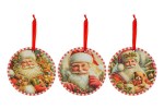 39267 - Set 3 Pz Mattonella Babbo Natale 3 Assortimenti – Diam. 11 cm Set 3 mattonelle Babbo Natale 3 assortimenti diam. 11 cm