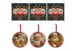 39268 - Mattonella Babbo Natale con Astuccio 3 Assortimenti – Diam. 20 cm Mattonella Babbo Natale con astuccio 3 assortimenti diam. 20 cm