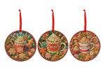 39269 - Set 3 Pz Mattonella Ginger 3 Assortimenti – Diam. 11 cm Set 3 mattonelle natalizie Ginger 3 assortimenti diam. 11 cm