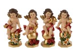 39277 - Angelo Suonatore Resina 4 Assortimenti – 9,5×9×H 21 cm Angelo suonatore in resina 4 assortimenti 9,5×9×H 21 cm