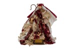 39281 - Sacra Famiglia Resina Vestita Bordeaux/Oro – H 25,5 cm Sacra Famiglia resina vestita bordeaux oro H 25,5 cm
