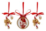 39298 - Set 3 Pz Decorazioni Natalizie Resina – 10,5 cm Set 3 decorazioni natalizie in resina 10,5 cm