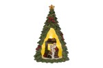 39303 - Albero Babbo Natale Resina LED – 12×10×H 18 cm Albero Babbo Natale resina LED 12×10×H 18 cm