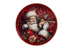 39435 - Vassoio Natalizio Melamina Babbo Natale – Diam. 33×H 4 cm Vassoio natalizio melamina Babbo Natale diametro 33×H 4 cm