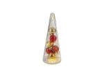 39510 - Albero Vetro Natalizio LED/Flash – Ø 10×H 27 cm Albero vetro natalizio LED/Flash Ø 10×H 27 cm