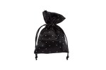 56324 - Sacchetto Raso Diamond Nero 10×14 cm per Bomboniere Matrimonio, Anniversari, Laurea e Eventi Formali Sacchetto raso diamond nero 10×14 cm per bomboniere matrimonio e laurea 56324