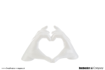 Bomboniera Scultura Mani che Formano un Cuore - Ideale per Matrimonio, Comunione 1354012 Bomboniera scultura di colore bianco che raffigura due mani unite a formare la sagoma di un cuore 1354012