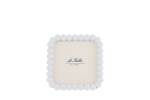 Portafoto Perline in Resina 14cm – Bomboniera Comunione e Cresima Chic Cornice portafoto quadrata in resina bianca con bordo a perline in rilievo, marca Le Stelle.