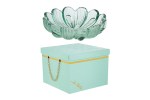 Bomboniera Fiore Coppetta in Vetro Menta con Box Rose Elegante Coppetta in vetro a forma di fiore colore verde menta con box regalo coordinata.