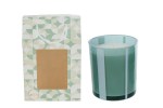 Candela vetro verde 58060 dimensioni 9x9xh.10 cm c/shopper 156639 per bomboniere Novità 2026 da Bomboniere & Company S.r.l Siracusa.