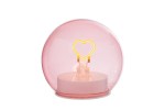 Lampada LED vetro rosa 58098 dimensioni 11xh.11 cm c/shopper 156644 per bomboniere Novità 2026 da Bomboniere & Company S.r.l Siracusa.
