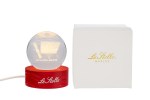 Bomboniera Laurea Lampada Globo in Vetro LED USB con Astuccio 58213 Bomboniera per laurea lampada a forma di globo in vetro con base rossa LED USB e astuccio bianco Le Stelle.