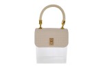SCATOLA BORSA PLEXY BEIGE 16x10x18CM Cod. 58227 da Bomboniere & Company S.r.l. Siracusa.
