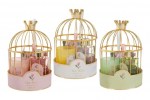 58290 - SET AROMA IN GABBIETTA METALLO ORO 3ASS.13xh.20CM C/SHOPPER 13699 SET AROMA IN GABBIETTA METALLO ORO 3ASS. 13xh.20CM C/SHOPPER Cod. 58290 da Bomboniere & Company S.r.l. Siracusa.